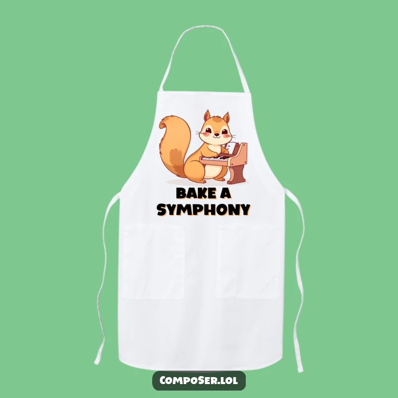 Funny Squirrel Piano Apron: Play Your Kitchen Tunes, Perfect Funny Gift