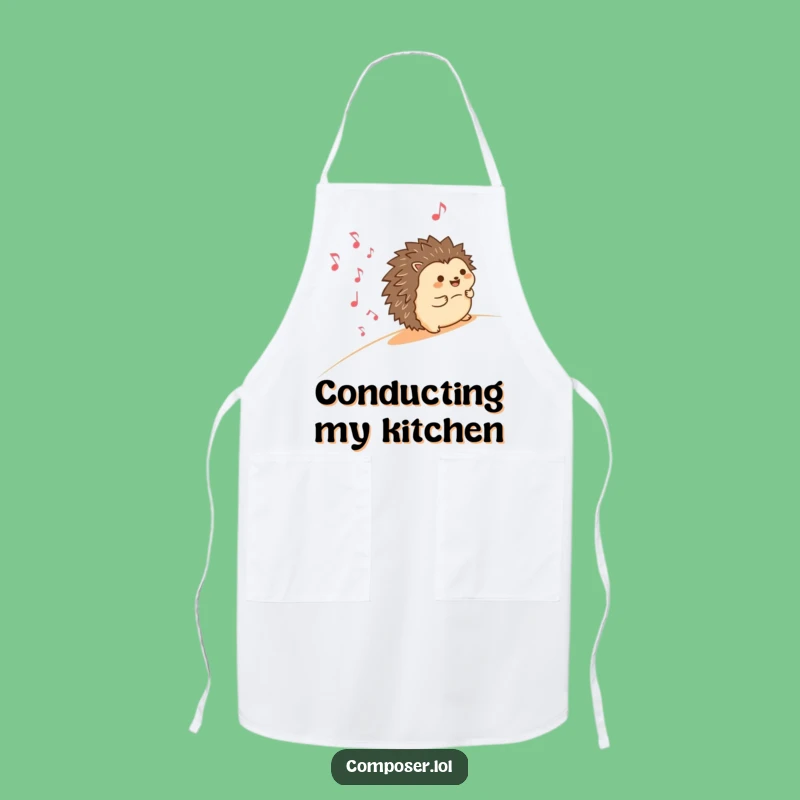 Funny Hedgehog Apron - Musical Kitchen Fun for Bakers and Chefs