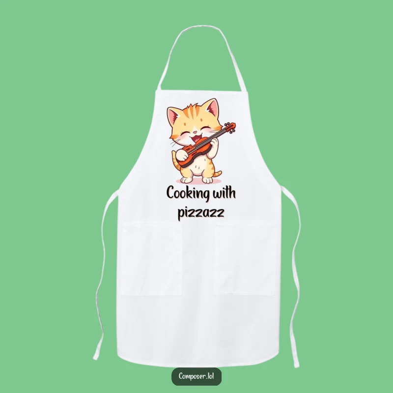 Funny Kitten Maestro Apron - Cook with Musical Playfulness