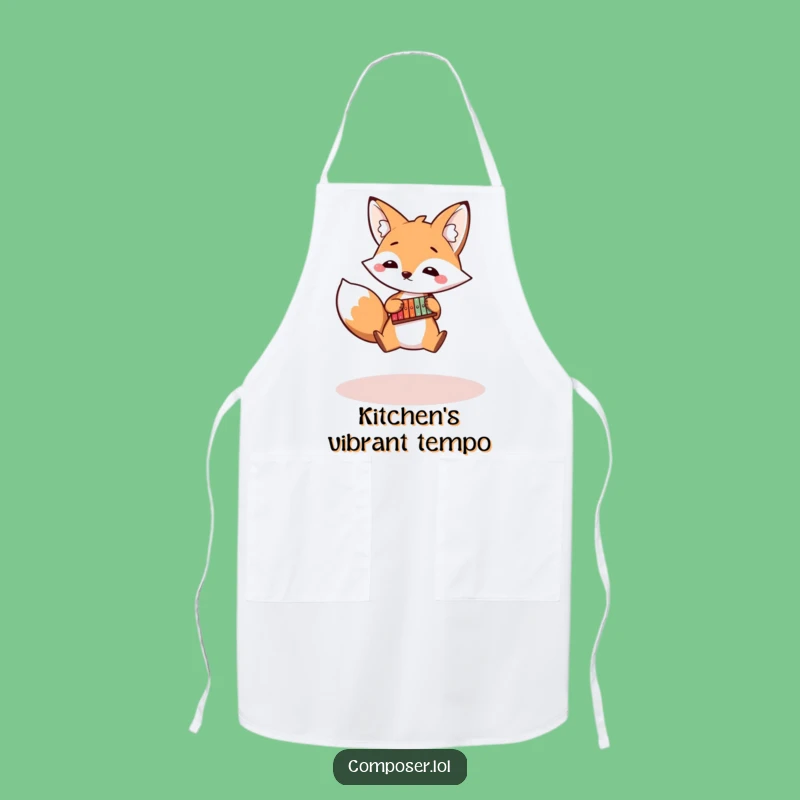 Funny Fox Chef Apron: Conduct Your Kitchen with Lively Beats