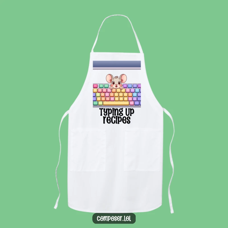 Funny Mouse Keyboard Apron: Cook Up Fun with Musical Flair