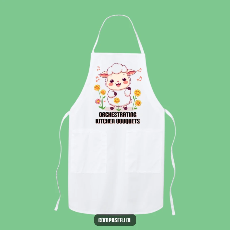 Funny Sheep Gardener Apron: Conduct Your Kitchen with Floral Flair