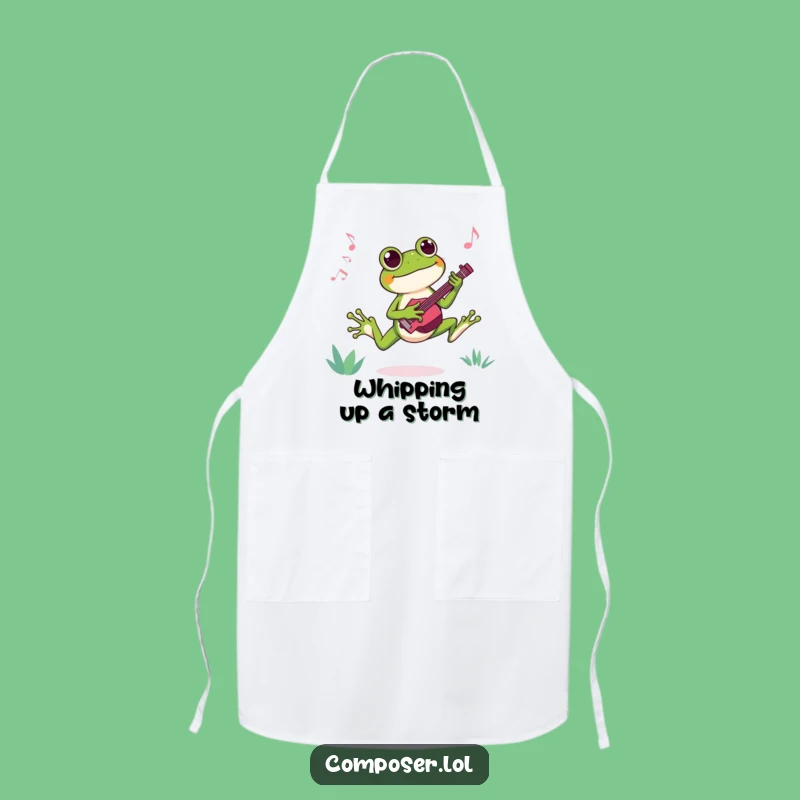 Funny Frog Composer Apron: Kitchen Wear for the Joyful Culinary Artist
