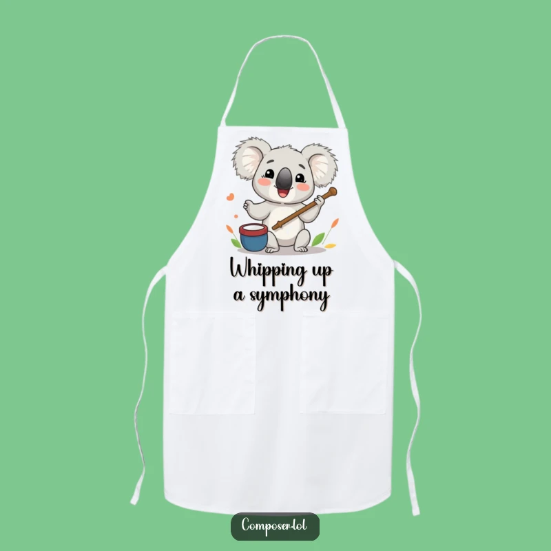 Funny Koala Orchestra Apron: Hilarious Chef Masterpiece for the Musical Cook Gift