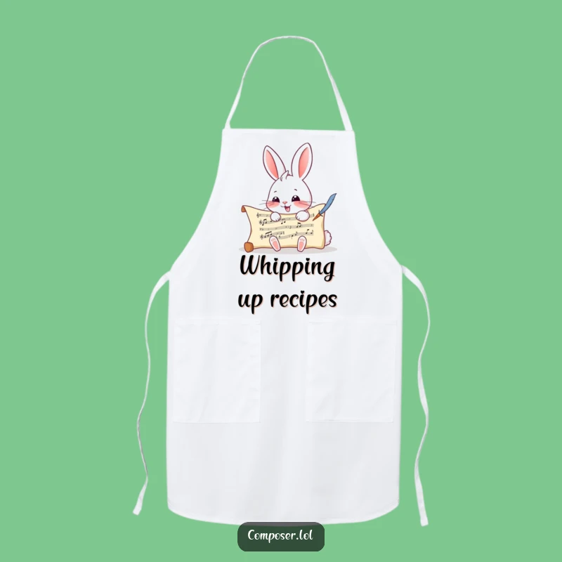 Funny Rabbit Composer Apron - Create Melodies in the Kitchen