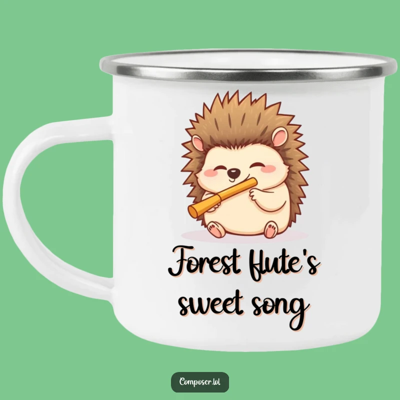 Funny Hedgehog Campfire Mug: Sip and Hum Outdoors