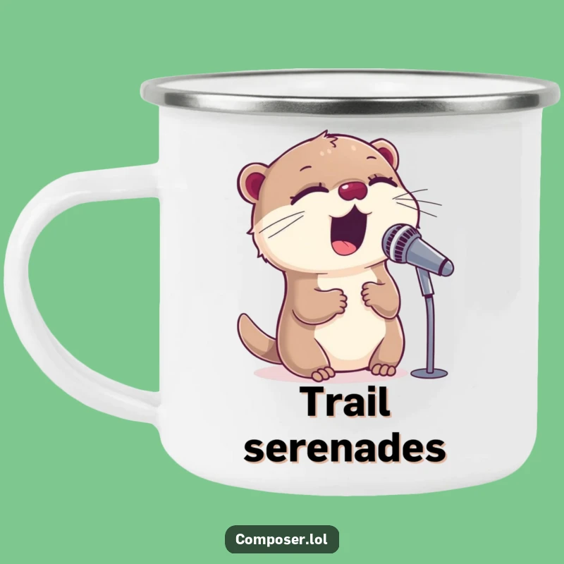 Funny Otter Singing Camping Mug - Campfire Ballads & Laughter