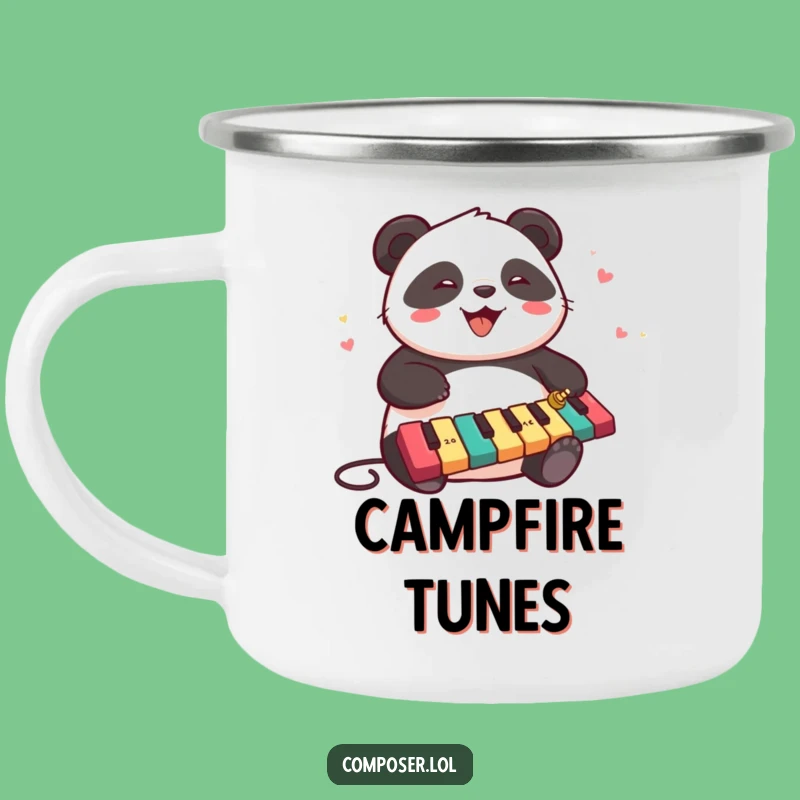 Funny Panda Xylophone Camping Mug - Campfire Tunes & Laughter