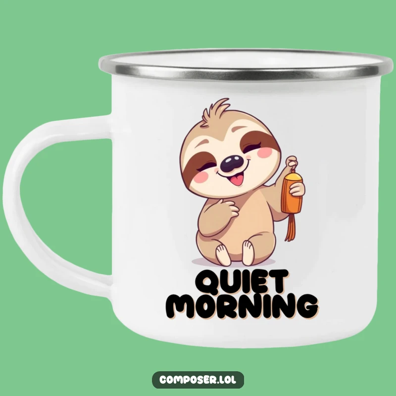 Funny Sloth Chime Camping Mug - Peaceful Campfire Moments