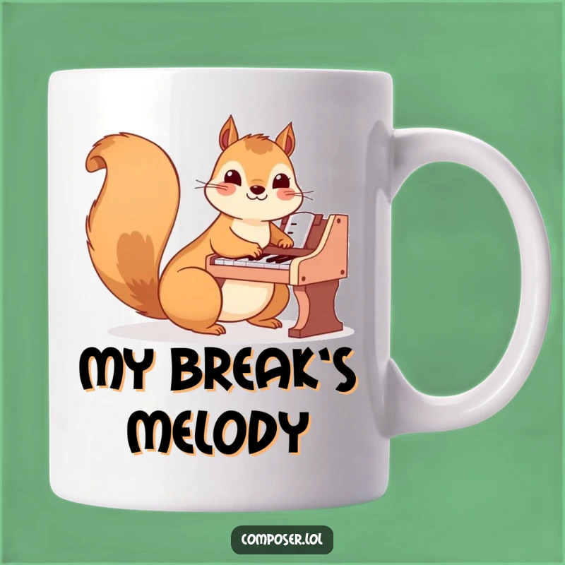 Funny Squirrel Pianist Mug: Nimble Paws, Tiny Tunes, Perfect Funny Gift for Musicians