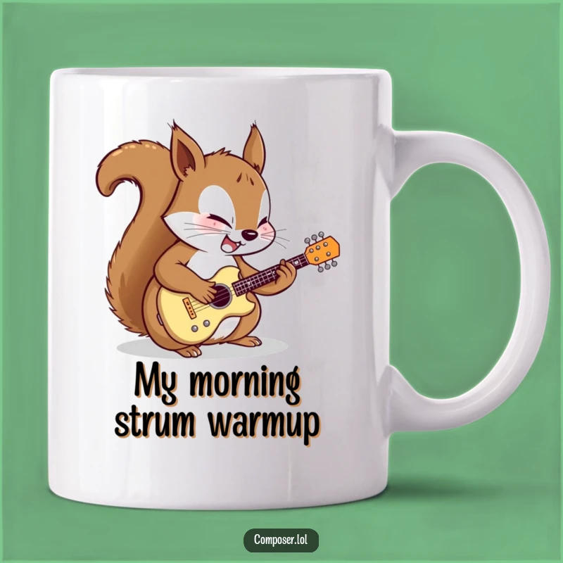 Funny Squirrel Guitarist Mug: A Hilarious Gift for Music Lovers and Nutty Fans!