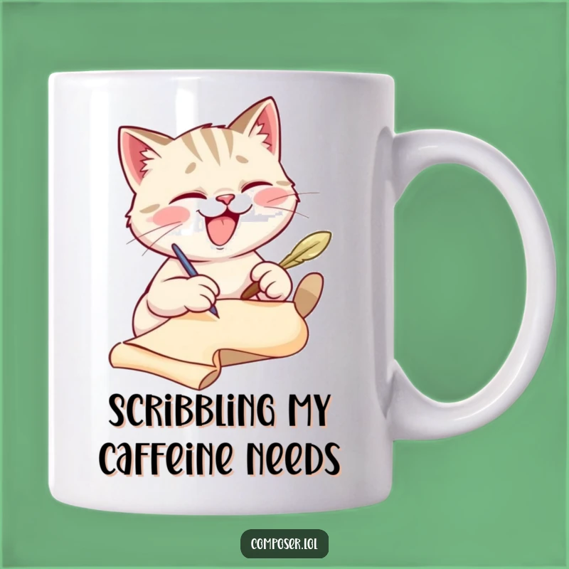 Funny Cat Scribe Mug: Hysterical Gift for Writers and Cat Lovers