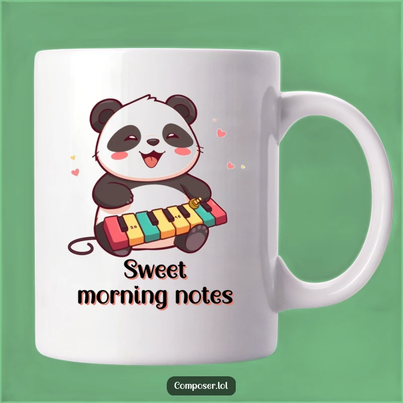Funny Panda Xylophone Mug - Joyful Musician's Funny Gift