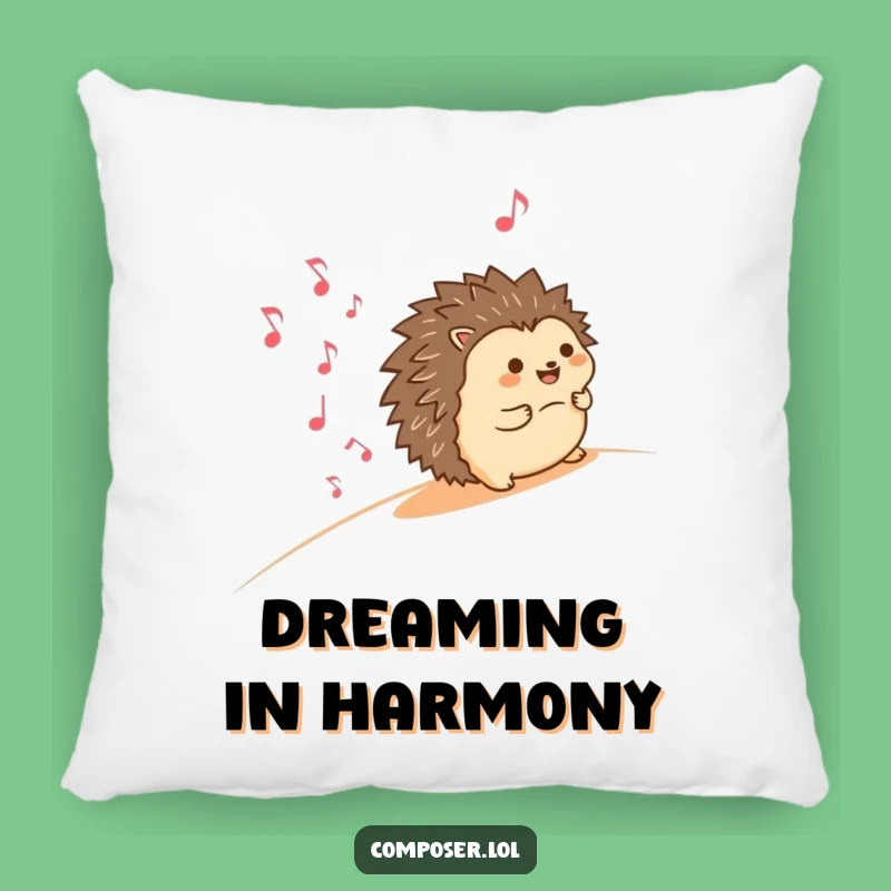 Funny Hedgehog Pillow - Cozy Musical Rolling Design for a Cheerful Home