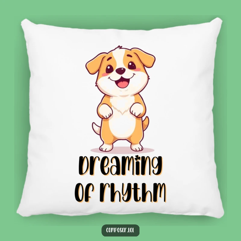 Funny Dog Rhythm Pillow: Cozy Dancer Cushion, Perfect Gift for Couch Potatoes