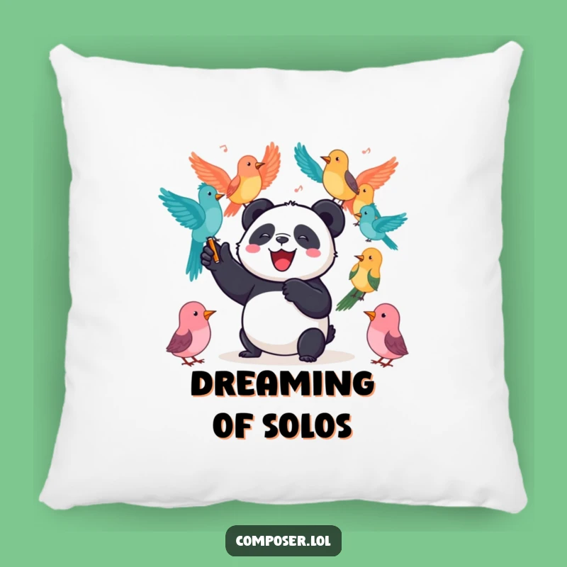 Funny Panda Conductor Pillow: Cozy Music Maestro Comfort, Ideal Funny Gift