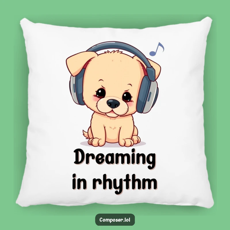 Funny Puppy Headphones Pillow - Cozy Comfort for Music Lovers