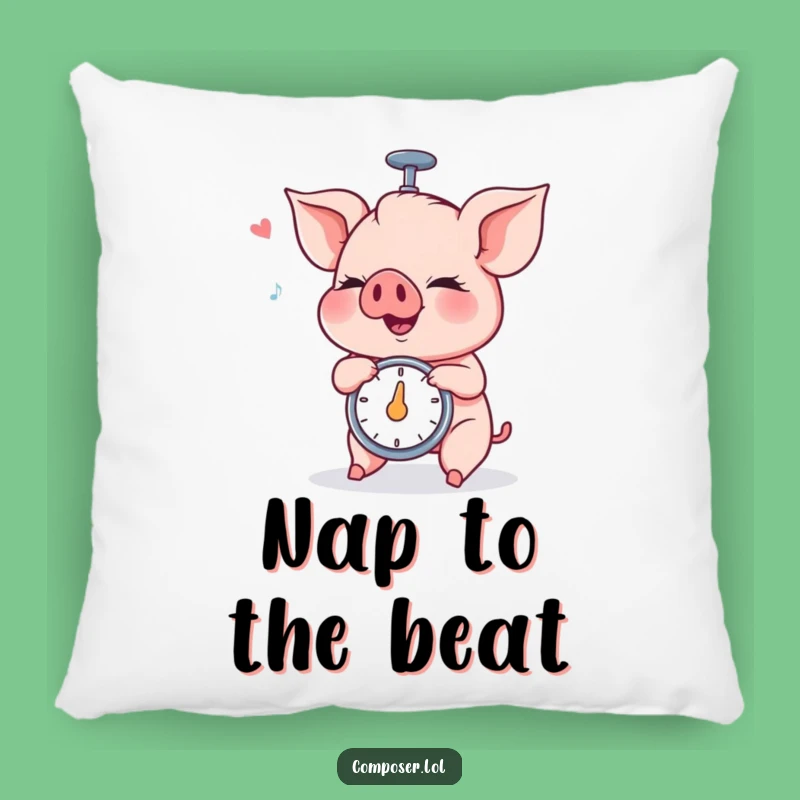 Funny Piglet Metronome Pillow: A Humorous Accent Gift for Music Lovers