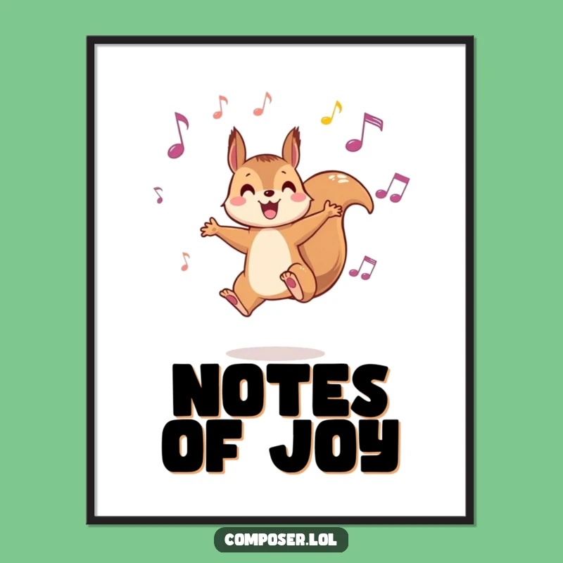 Funny Squirrel Music Digital Art - Instant Playful Melody Download