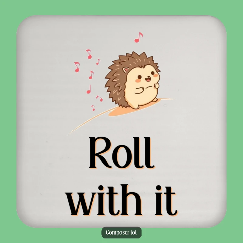 Funny Hedgehog Coaster - Protect Surfaces with Musical Rolling Charm