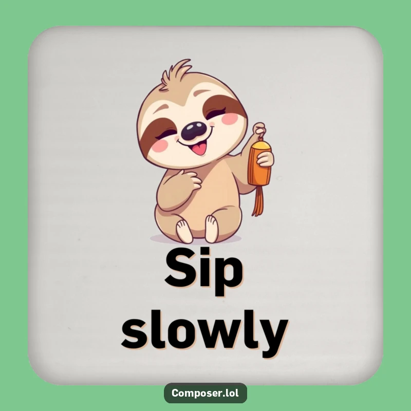Funny Sloth Chime Coasters - Protect Surfaces With Gentle Charm