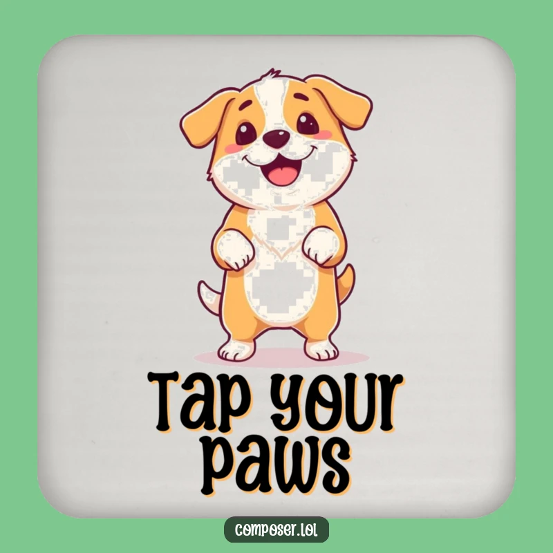 Funny Dog Rhythm Drink Coaster: Dancer's Accent, Unheard Tune Table Gift