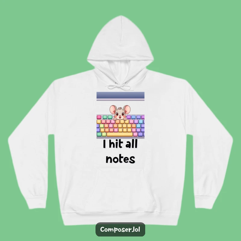Cozy Funny Mouse Keyboard Hoodie: Warmth with a Musical Surprise