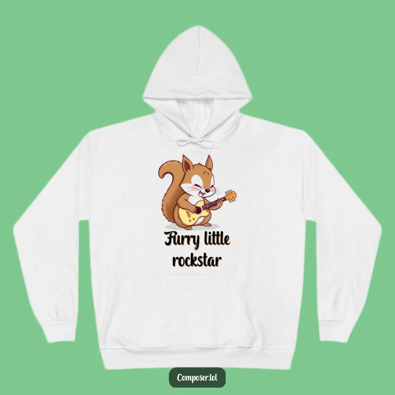 Cozy Funny Squirrel Guitarist Hoodie: Your Warm Embrace of Musical Joy!
