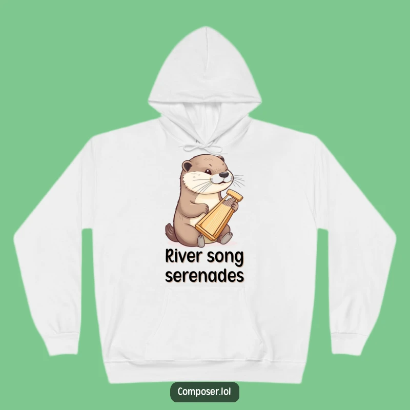 Funny Otter Maestro Hoodie: Cozy Finesse for Music Enthusiasts