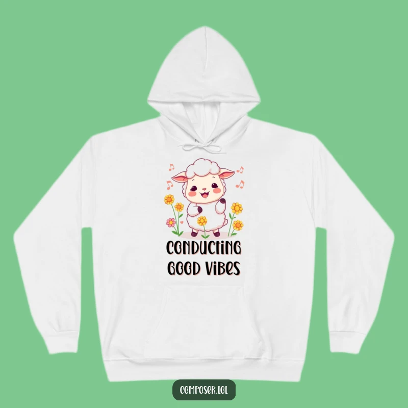 Funny Sheep's Floral Symphony Hoodie: Cozy and Cheerful Gift