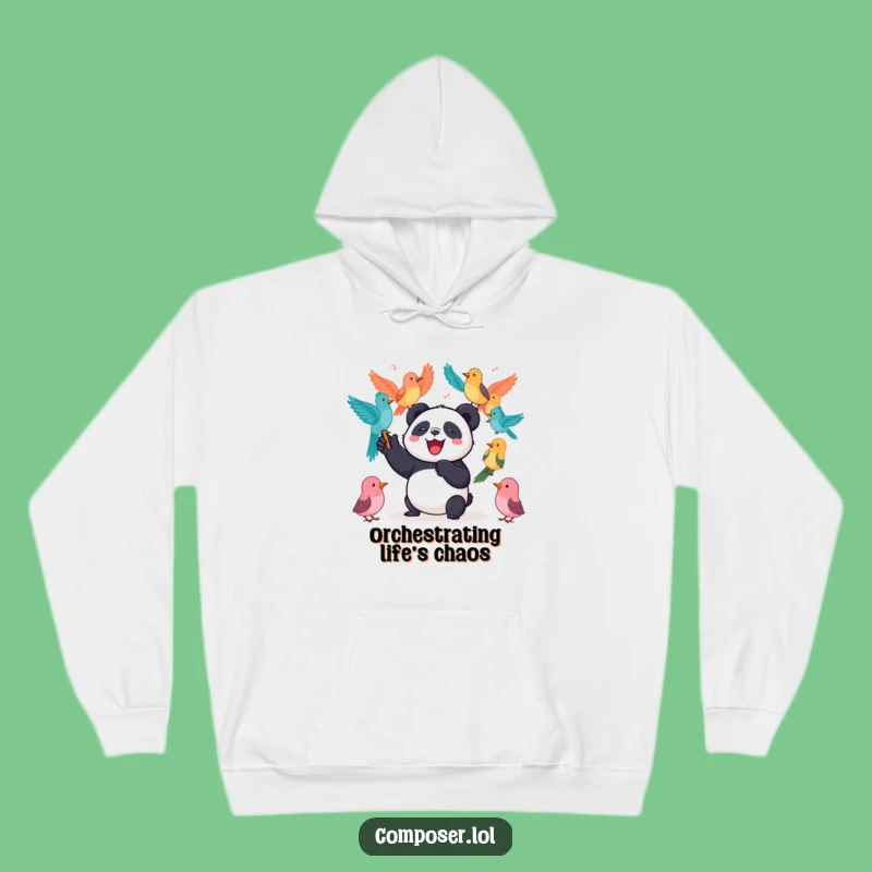 Funny Panda Conductor Hoodie: Cozy Music Maestro, Ultimate Funny Gift