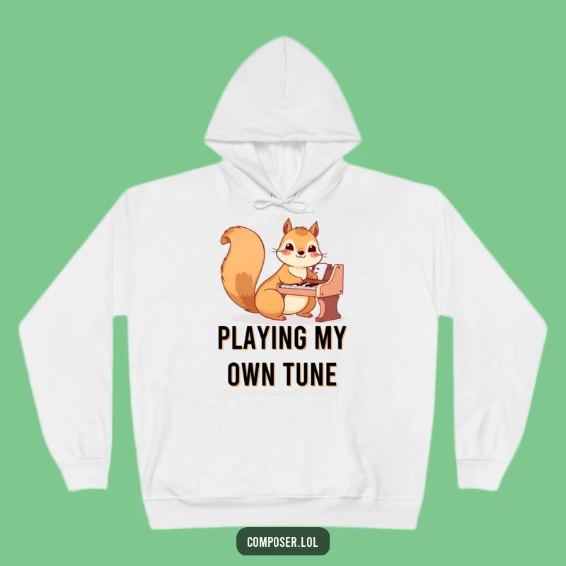Funny Squirrel Piano Hoodie: Cozy Melodies, Ultimate Funny Gift