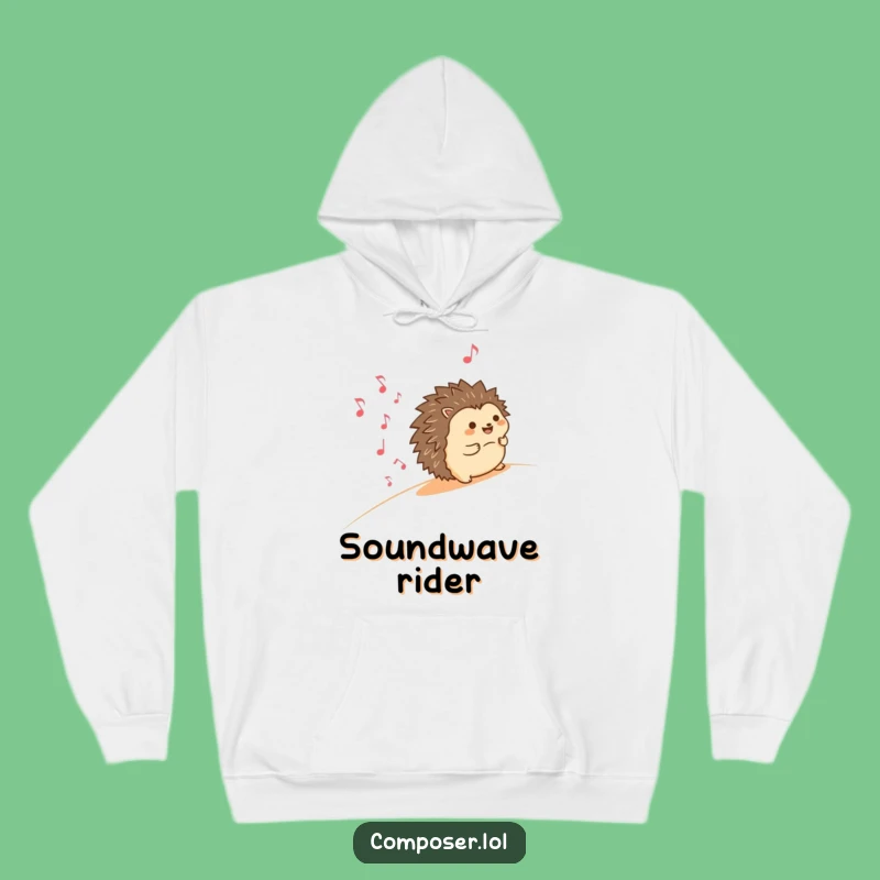 Funny Hedgehog Hoodie - Cozy Musical Rolling Design, Perfect Comfy Joyful Gift