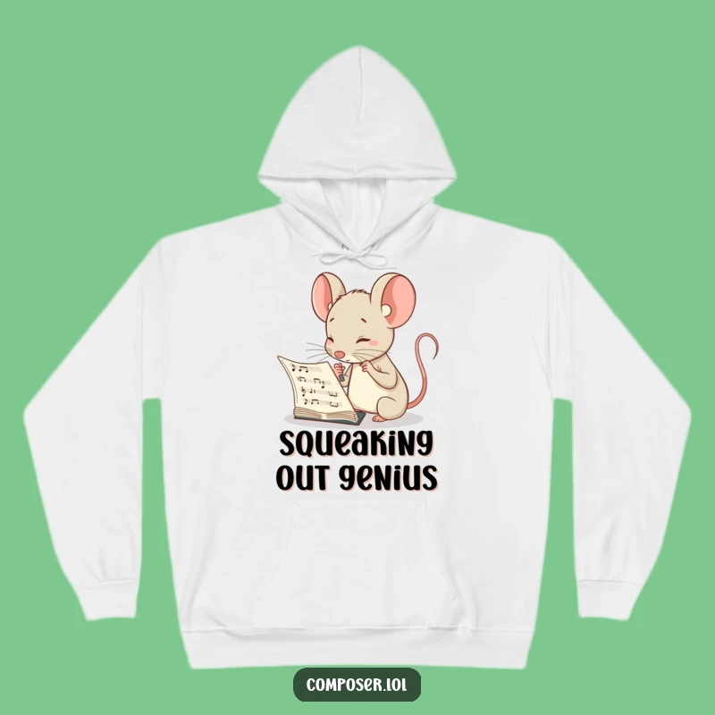Funny Mouse Composer Hoodie: Cozy Comfort for the Curious Musical Mind