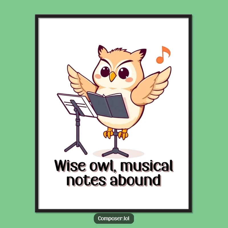 Free Printable Owl Composer Wall Art: Charming Downloadable Art for Music Nooks!