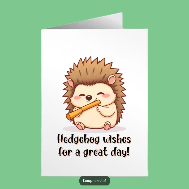 Free Printable Giggling Hedgehog Birthday Card - Funny DIY Downloadable Gift