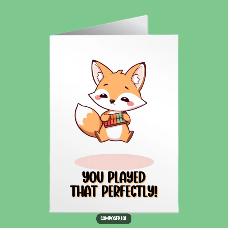 Free Printable Bouncy Fox Congrats Card - Funny Downloadable Gift