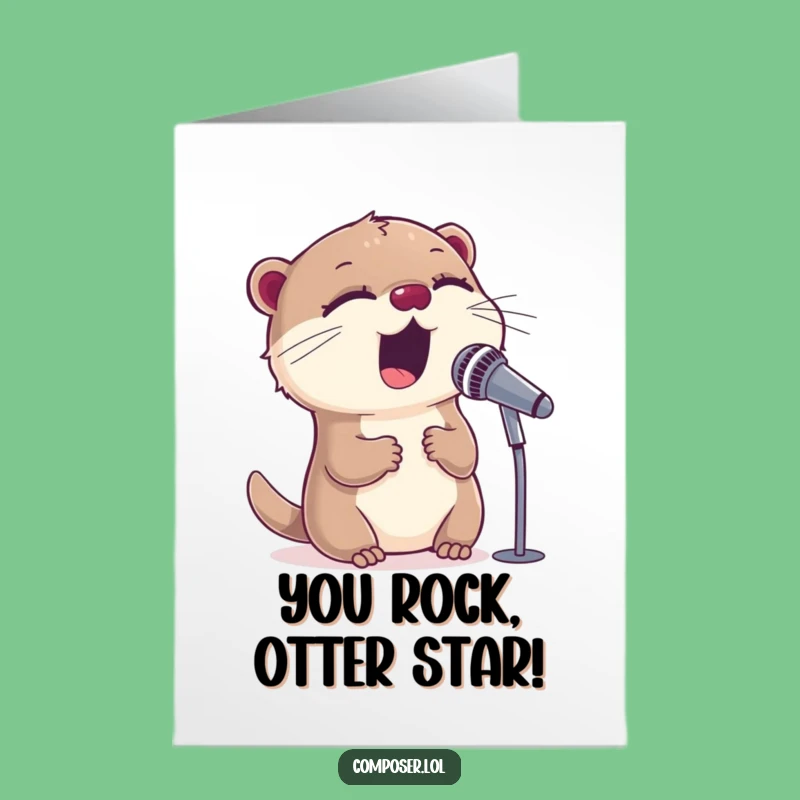 Free Printable Congrats Card: Otter's Victory Anthem Downloadable Song!