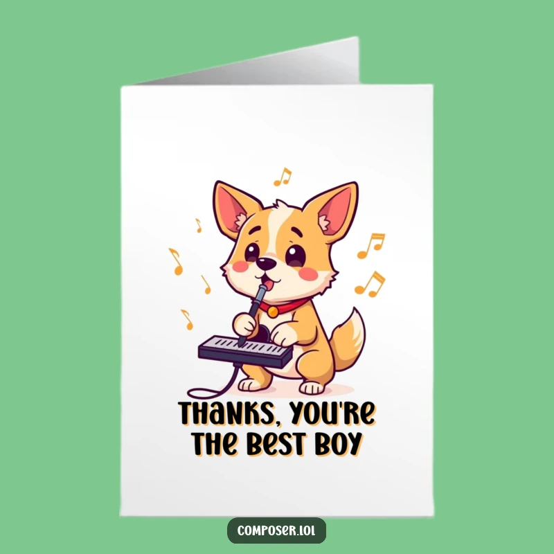Free Printable Dog Composer Thank You Card - Heartfelt Downloadable Gratitude
