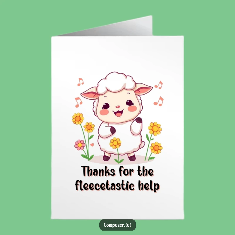 Free Printable Sheep Conductor Thank You Card - Humorous Downloadable Gift