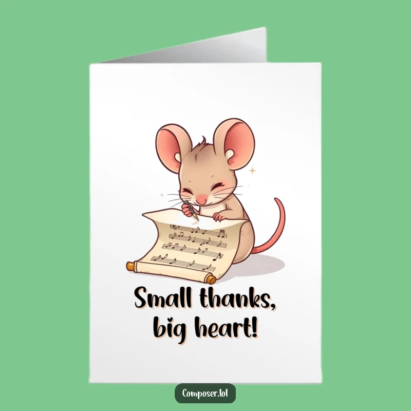 Free Printable Thank You Card: Mouse's Musical Gratitude Scroll - Downloadable!