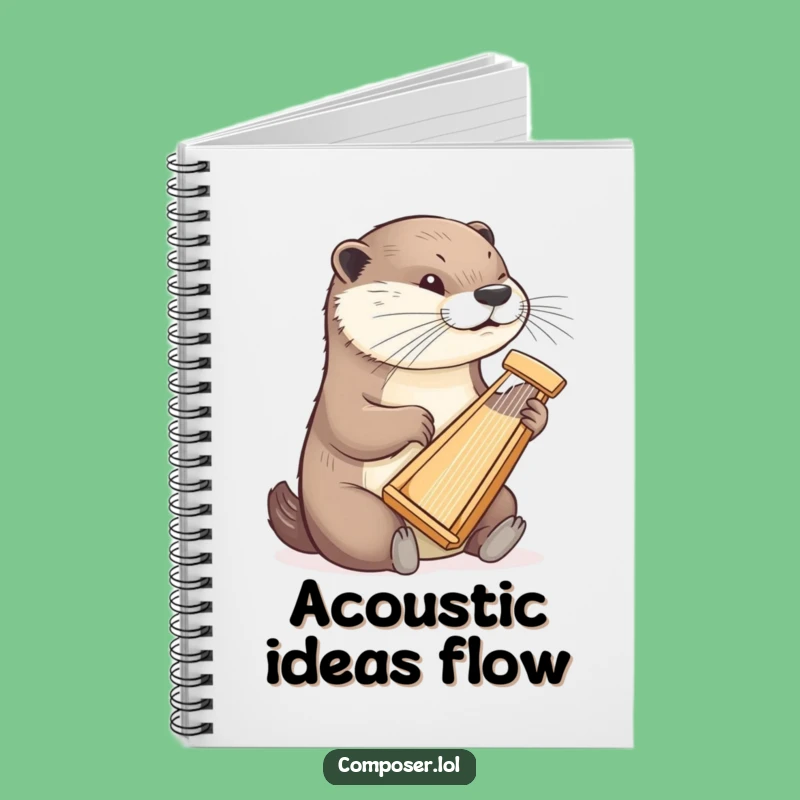 Funny Otter Harp Notebook: Compose Your Thoughts with Finesse