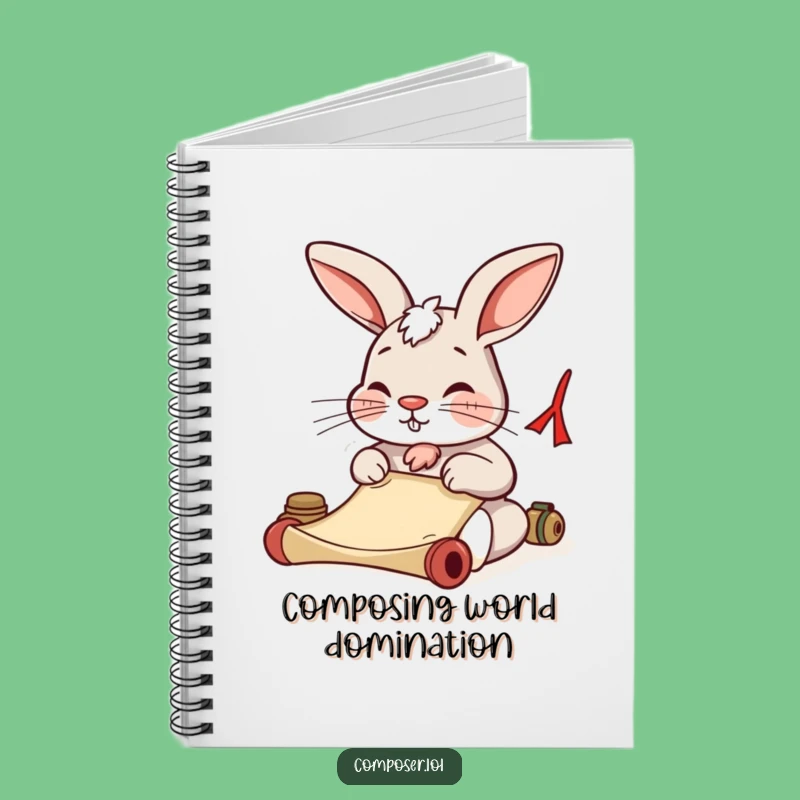 Funny Rabbit Notebook: Determined Composer Journal, Perfect Funny Gift!