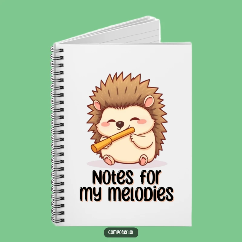Funny Hedgehog Melody Notebook: Jot Down Notes with Giggles