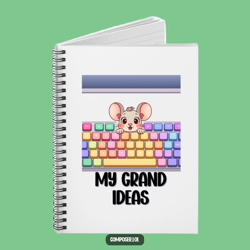 Funny Mouse Keyboard Notebook: Jot Down Your Musical Notes