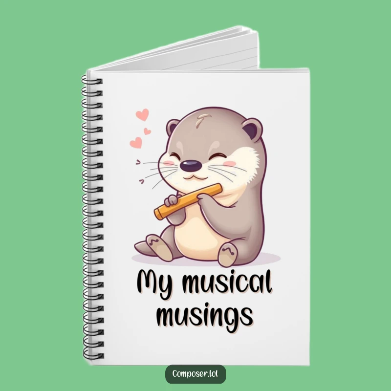 Funny Otter Flutist Notebook: Jot Down Your Tunes with This Sweet Otter!