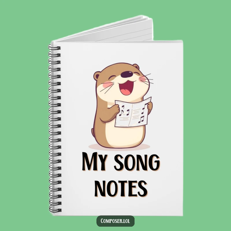 Funny Otter Singer Notebook: Capture Your Happy Notes