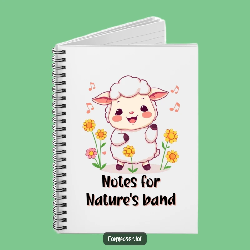 Funny Sheep's Melody Notebook: Jot Down Ideas with Floral Notes