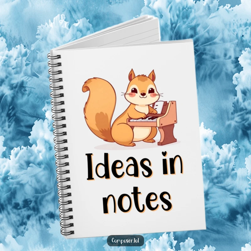 Funny Squirrel Notebook: A happy squirrel plays a tiny piano, perfect for composing musical ideas and witty notes.