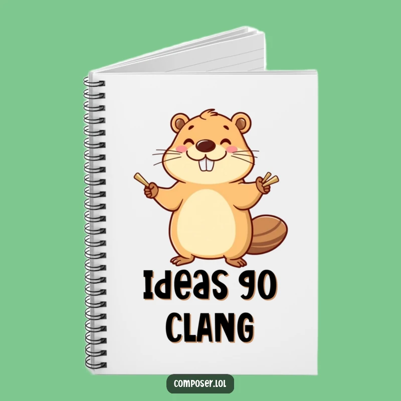 Funny Beaver Cymbals Notebook: Enthusiastic Musician's Journal, Perfect Gift